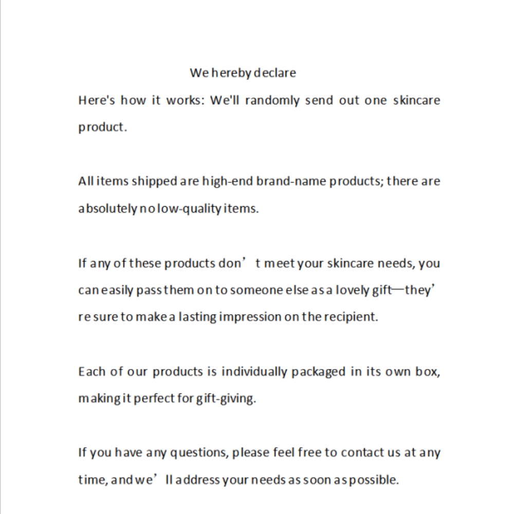 1 Random Brand Skincare Item,  - Luxury Skincare Shop review and price